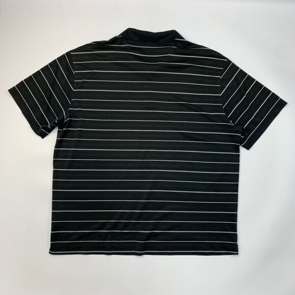Nike Golf Shirt Mens XL Extra Large Black Striped Quick Dry Performance Dri Fit - Picture 8 of 13